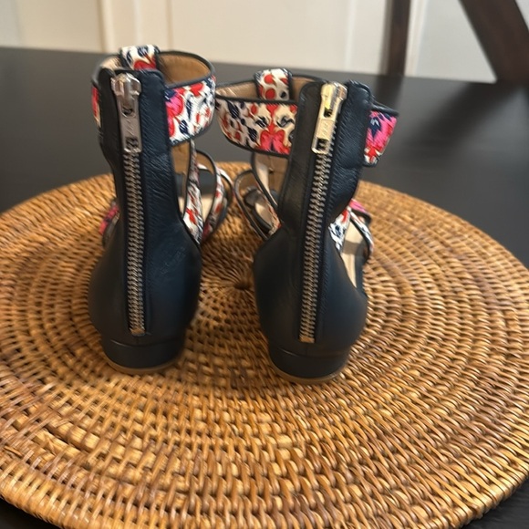 J. Crew Floral Strappy Sandals - Black and Multicolor - Picture 3 of 7